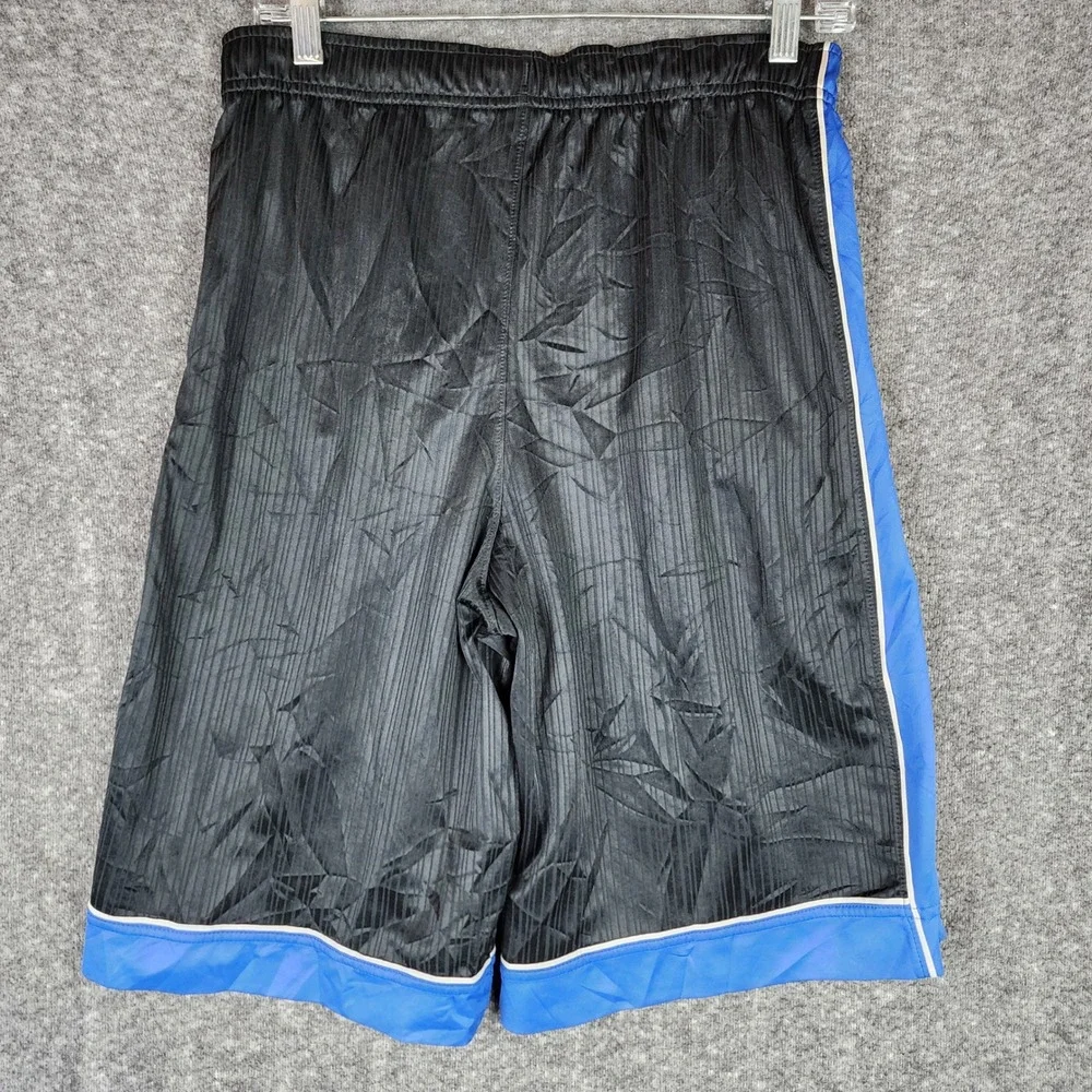 Nike Shorts Mens XL Basketball Black Blue Striped Athletic Mesh EUC